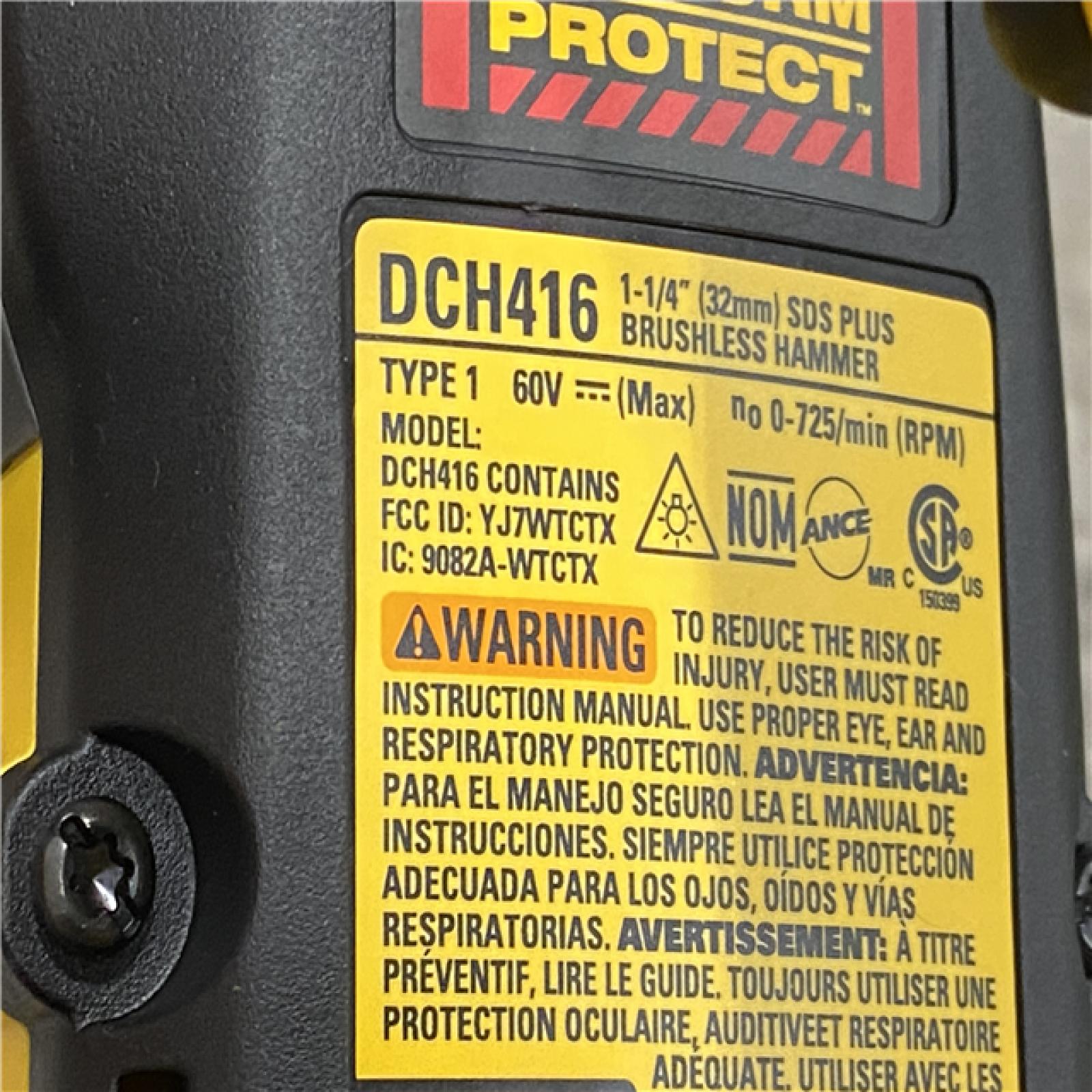 LIKE NEW - DEWALT FLEXVOLT 60V MAX Cordless 1-1/4 in. SDS Plus Rotary Hammer (Tool Only)