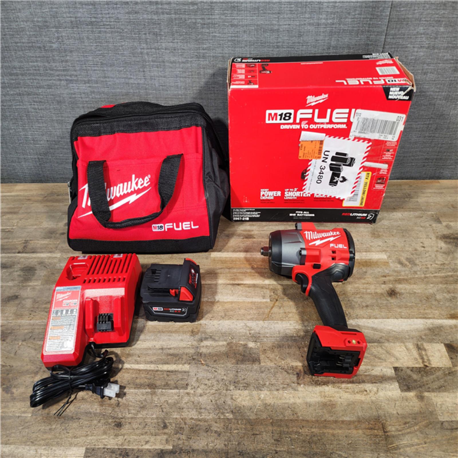HOUSTON LOCATION - AS-IS (APPEARS LIKE NEW) Milwaukee M18 1/2 in. Cordless Brushless High Torque Impact Wrench Kit (Battery & Charger)