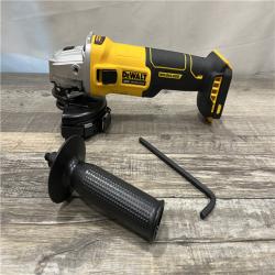 AS-IS DEWALT 20-Volt MAX Cordless Brushless 4-1/2 in. Angle Grinder with Slide Switch (Tool Only)