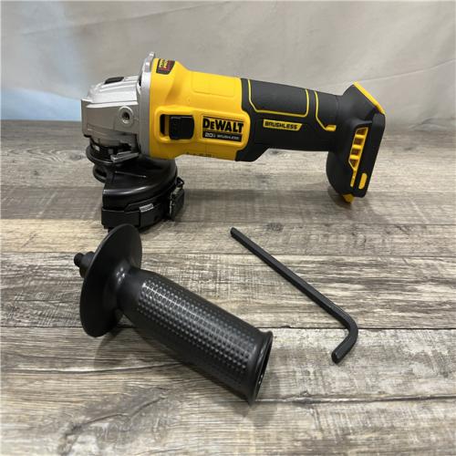 AS-IS DEWALT 20-Volt MAX Cordless Brushless 4-1/2 in. Angle Grinder with Slide Switch (Tool Only)