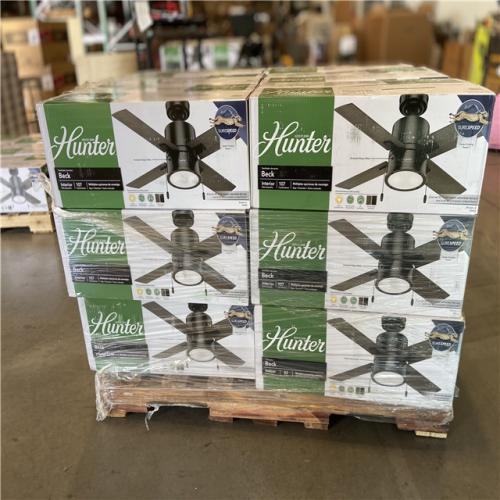 DALLAS LOCATION - Hunter Beck 42 in. LED Indoor Matte Black Ceiling Fan with Light (18 units)