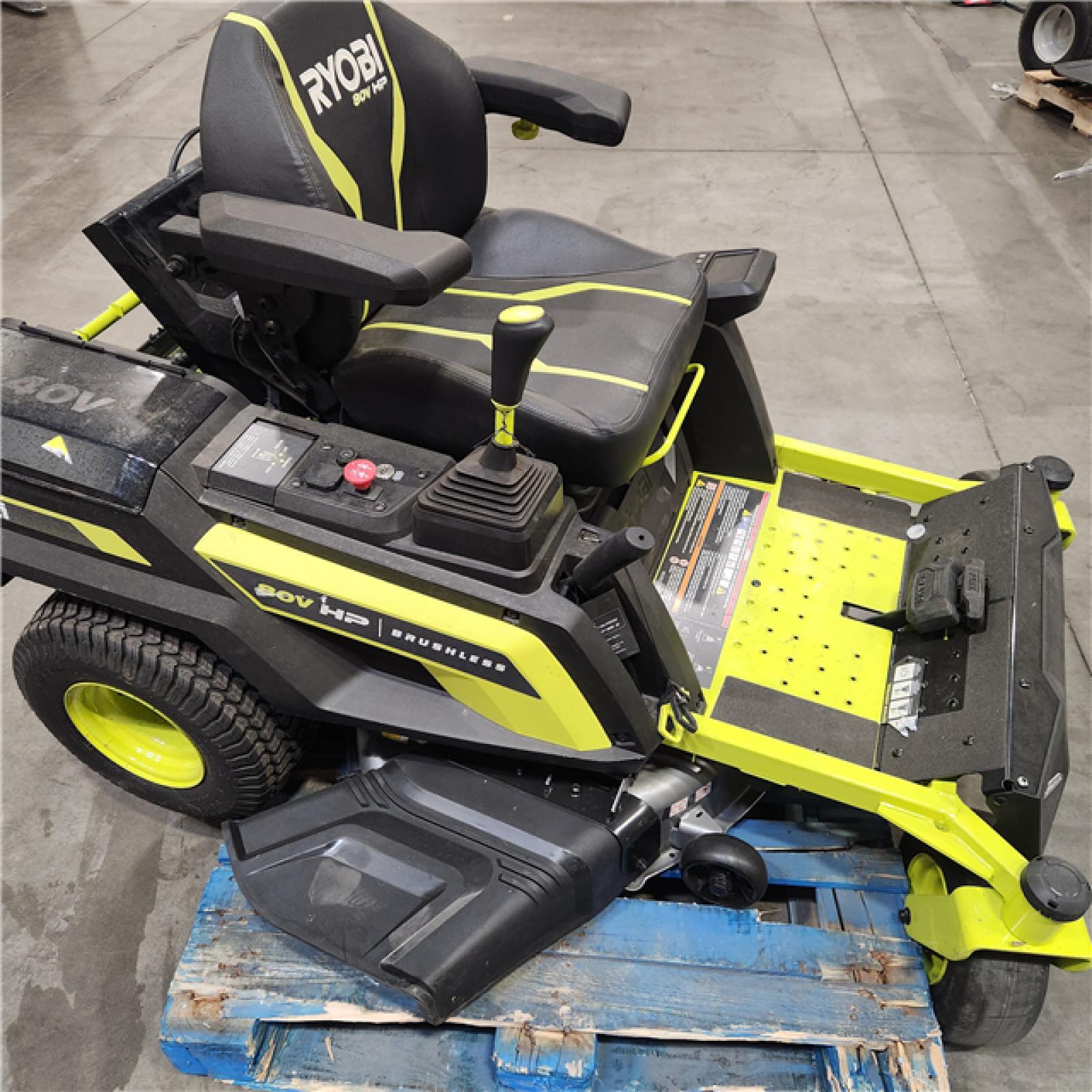 Dallas Location - As-Is RYOBI 80V HP Brushless 42 in. Battery Electric Cordless Zero Turn Riding Mower (3) 80V Batteriesand Charger