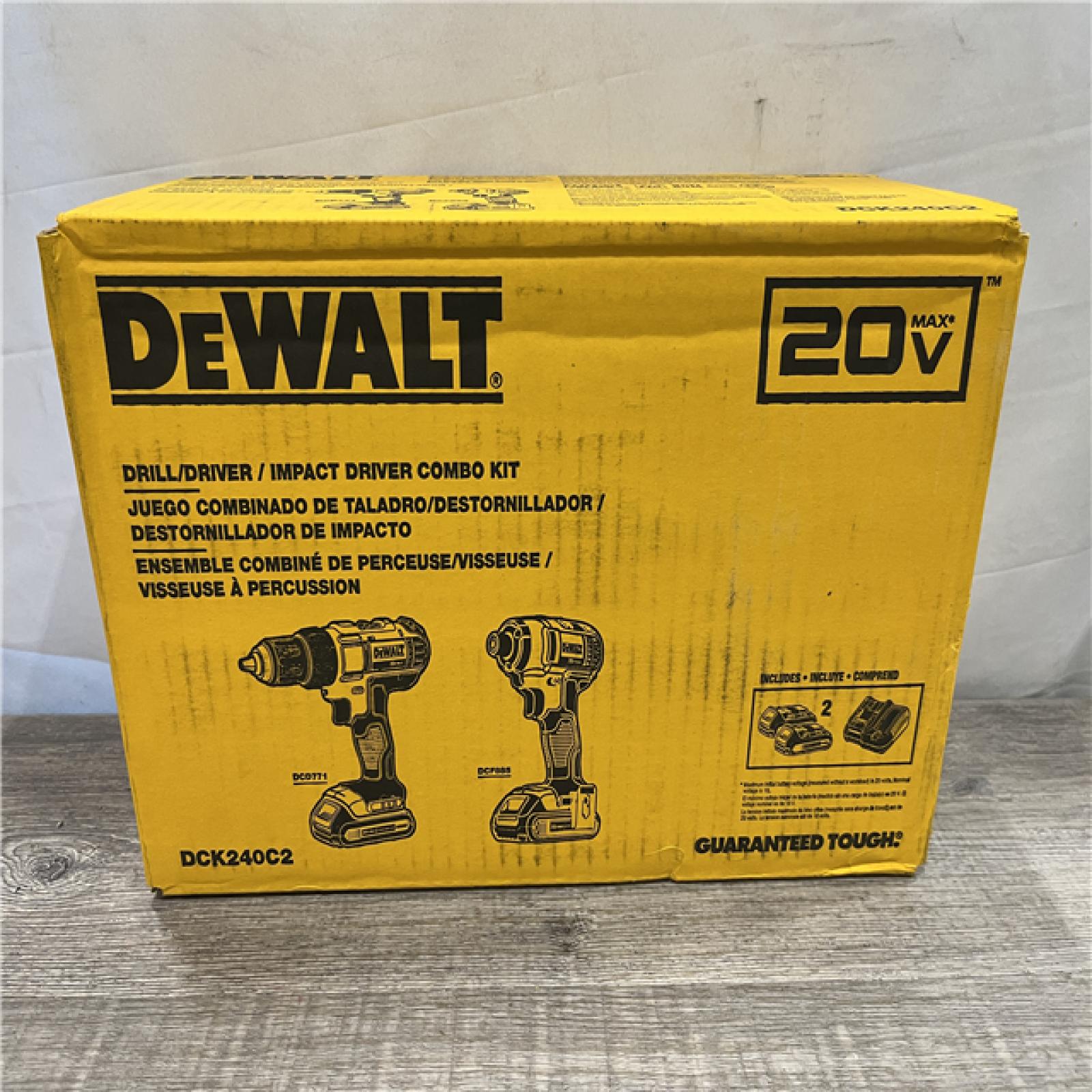 NEW - DEWALT 20V MAX Cordless Drill/Impact 2 Tool Combo Kit