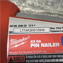 AS-IS Milwaukee 12-Volt 23-Gauge Lithium-Ion Cordless Pin Nailer (Tool-Only)
