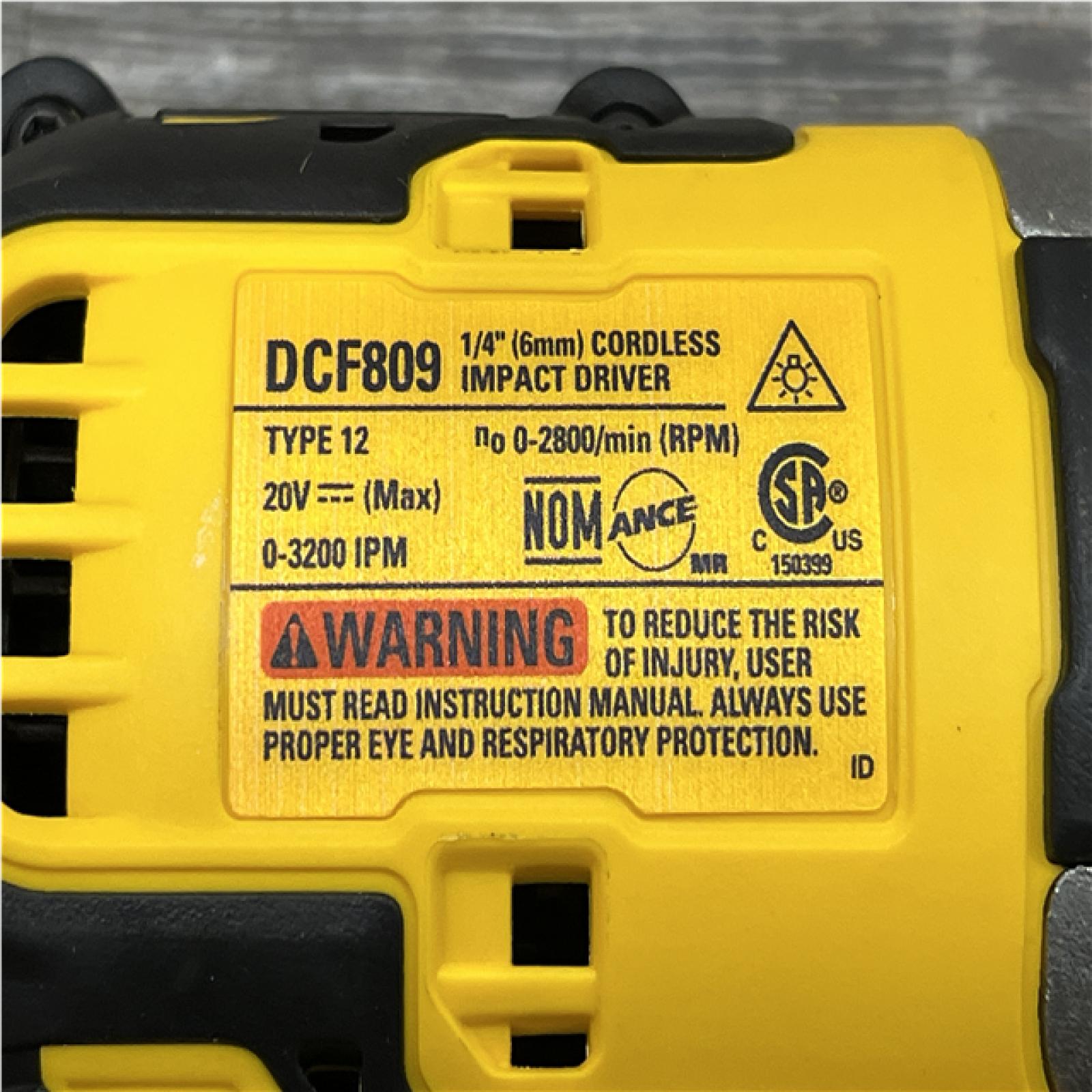 AS-IS DEWALT Atomic 20V Max Lithium-Ion Brushless Cordless Compact 1/4 in. Impact Driver Kit