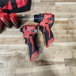 HOUSTON LOCATION - AS - IS Milwaukee 12-Volt Lithium-Ion Brushless Cordless Subcompact Drill and Impact Driver Combo Kit