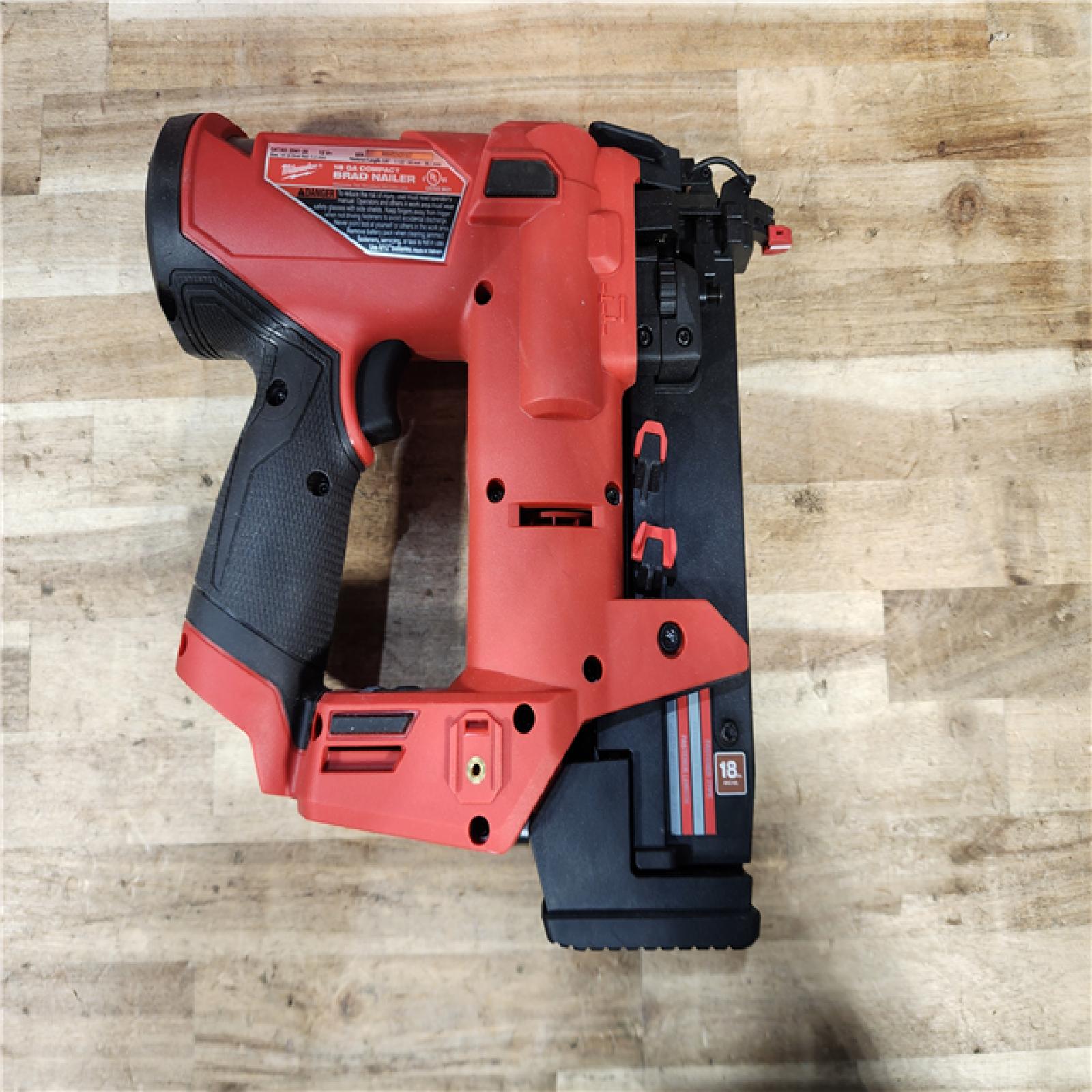 HOUSTON LOCATION - AS-IS Milwaukee  FUEL 12-Volt Lithium-Ion Brushless Cordless 18-Gauge 1-1/2 in. Compact Brad Nailer (Tool Only)