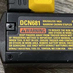 AS-IS DEWALT 20V MAX XR Lithium-Ion Cordless 18-Gauge Narrow Crown Stapler Kit