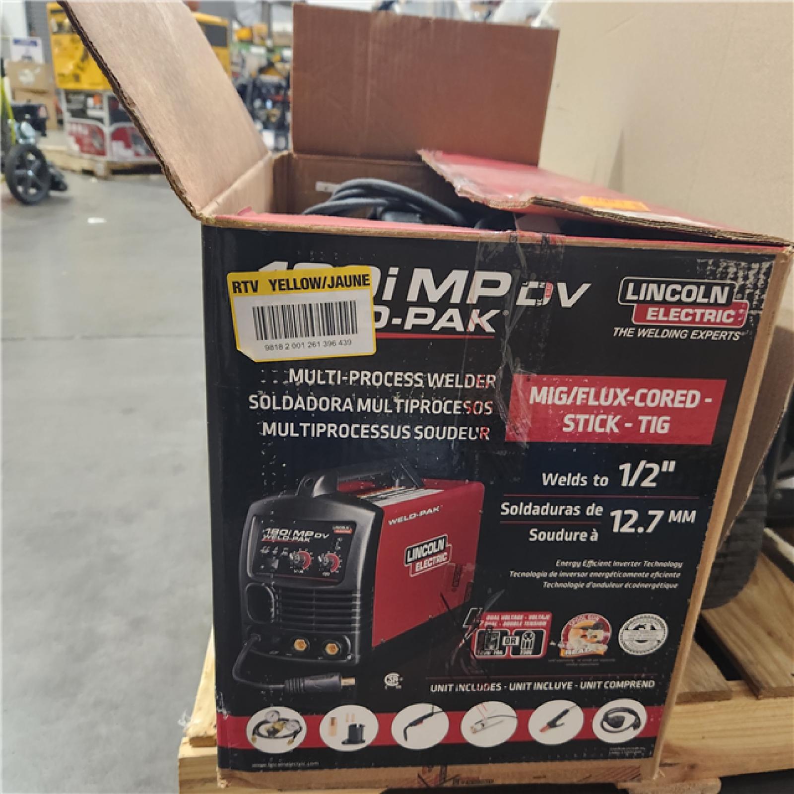 Dallas Location - As-Is Lincoln WELD PAK 180i MP Portable Welder