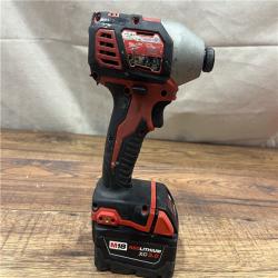 AS-IS MILWAUKEE M18 FUEL 18V Lithium-Ion Brushless Cordless Hammer Drill and Impact Driver Combo Kit (2-Tool) with 2 Batteries