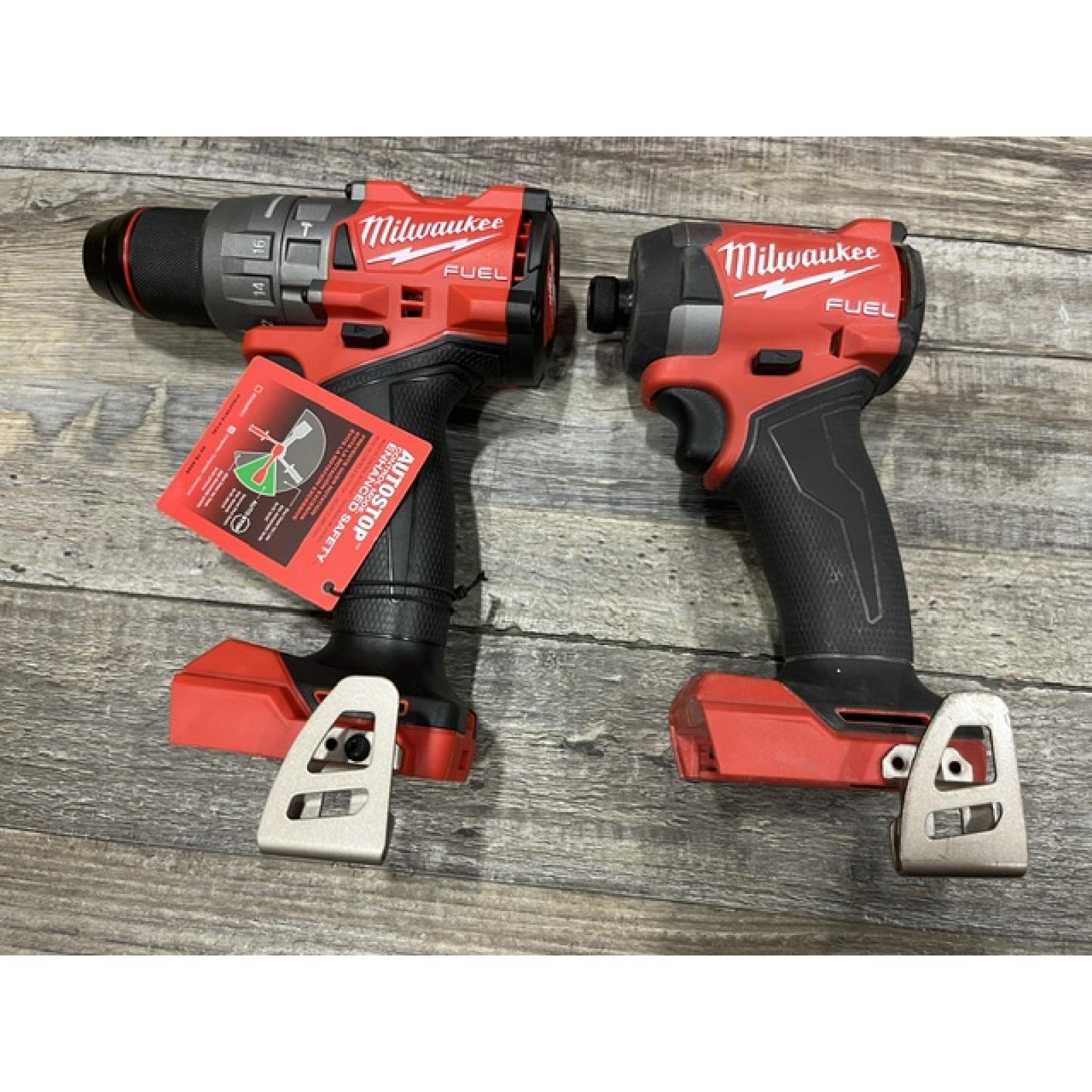 AS-IS Milwaukee FUEL 18V Lithium-Ion Brushless Cordless Hammer Drill and Impact Driver Combo Kit