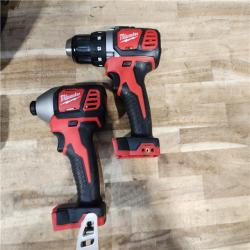 HOUSTON LOCATION - AS-IS Milwaukee 18V Lithium-Ion Cordless Drill Driver/Impact Driver Combo Kit