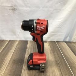 AS-IS Milwaukee 18V Lithium-Ion Brushless Cordless 1/2 in. Compact Drill/Driver with kit