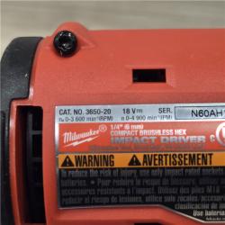 AS-IS Milwaukee M18 Compact 1/4  Hex Impact Driver Kit