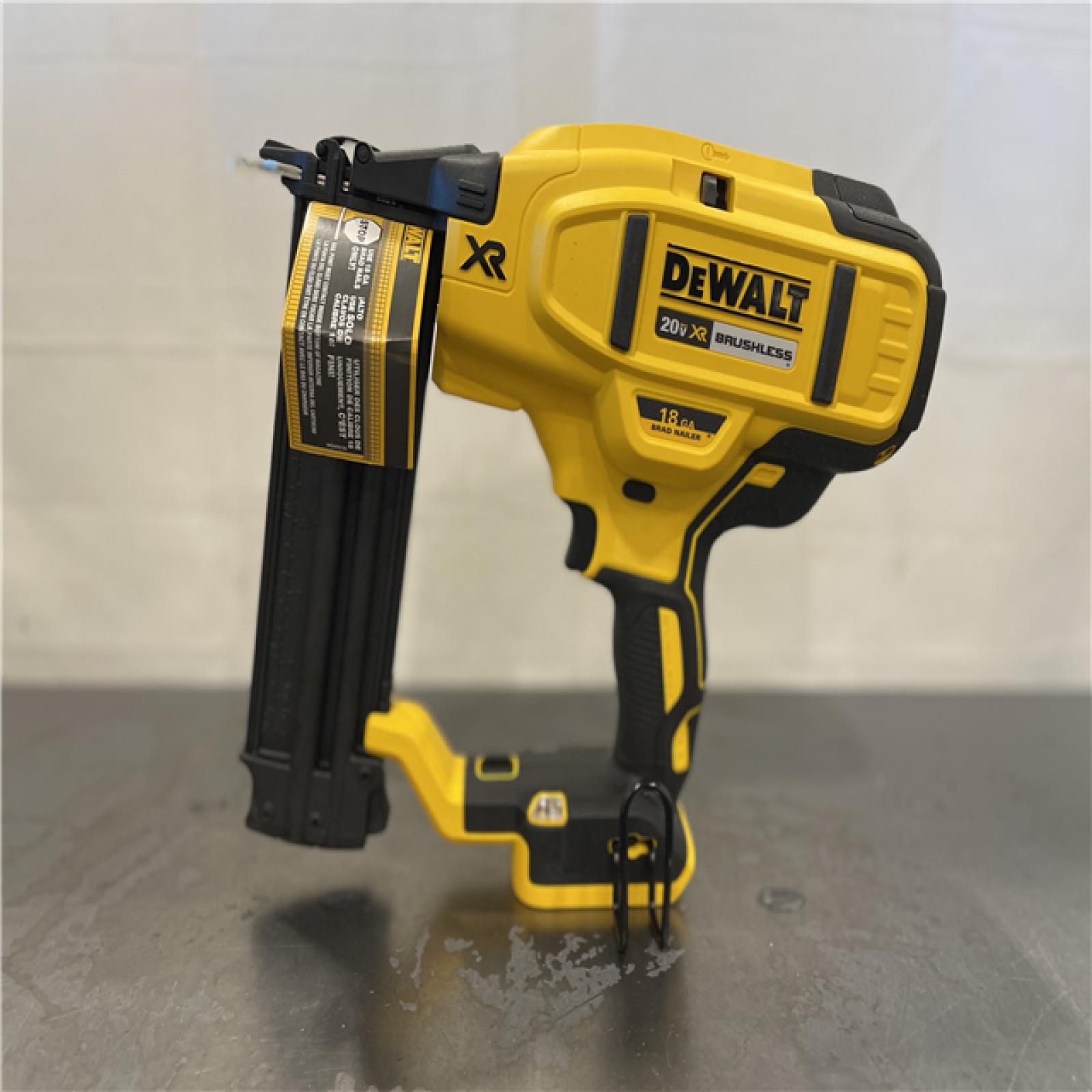 AS-IS- DEWALT 20V MAX XR Lithium-Ion Electric Cordless 18-Gauge Brad Nailer (Tool Only)