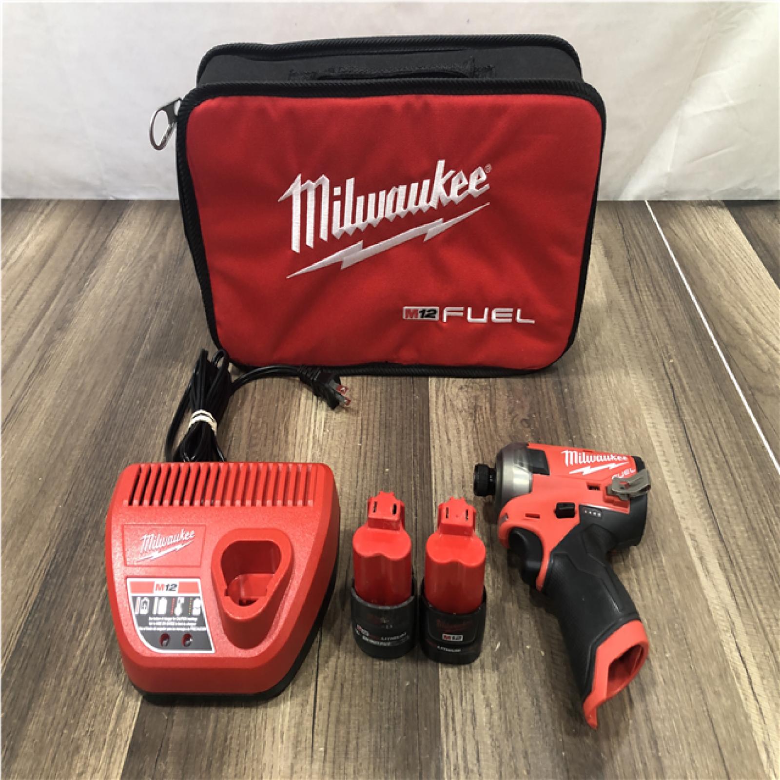 AS-IS Milwaukee FUEL SURGE 12V Lithium-Ion Brushless Cordless 1/4 in. Hex Impact Driver Compact Kit