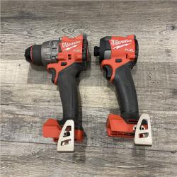 AS-IS Milwaukee FUEL 18V Lithium-Ion Brushless Cordless Hammer Drill and Impact Driver Combo Kit