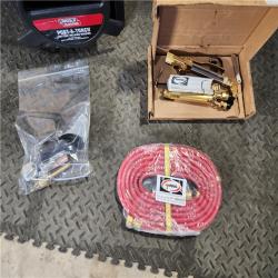 HOUSTON LOCATION - AS-IS Lincoln Electric Port-a-Torch Kit with Oxygen and Acetylene Tanks and 3/16 in. X 12 Ft. Hose  for Cutting Welding and Brazing