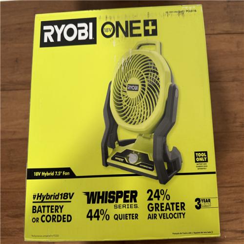 California NEW/Sealed Box Ryobi One+ 18V Hybrid 7.5 Fan (Tool Only)