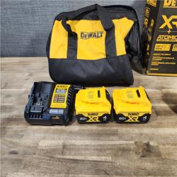 HOUSTON LOCATION - AS-IS DEWALT 20V MAX XR Hammer Drill and ATOMIC Impact Driver 2 Tool Cordless Combo Kit with (2) 4.0Ah Batteries, Charger, and Bag