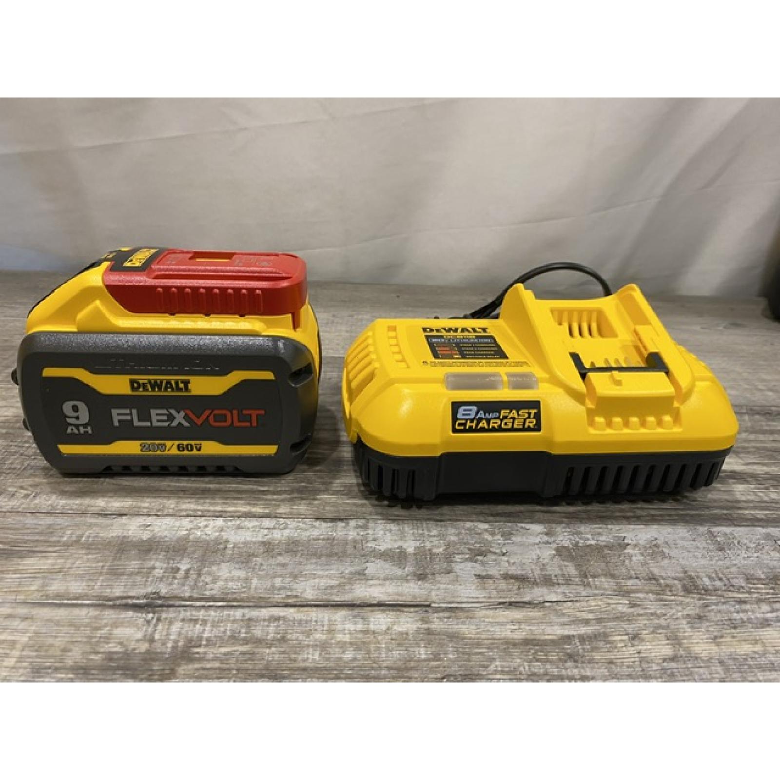 AS-IS DEWALT 20V/60V MAX FLEXVOLT Lithium-Ion 9.0Ah Battery and Charger Starter Kit
