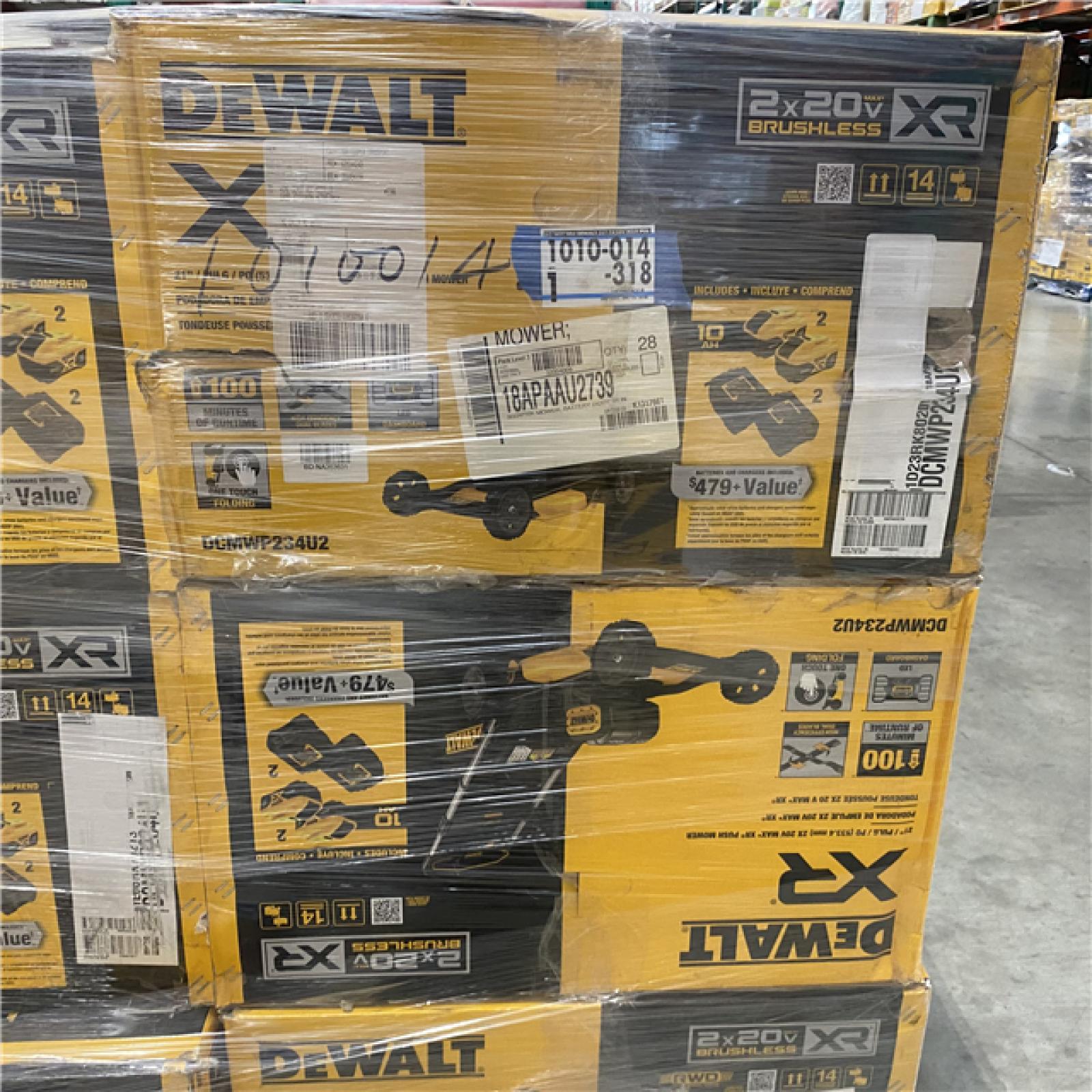 Dallas Location - As-Is DEWALT Lawn Mower Pallet