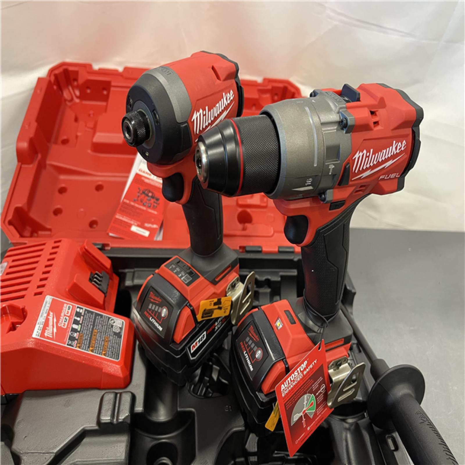 AS-IS - Milwaukee M18 FUEL 18V Lithium-Ion Brushless Cordless Hammer Drill and Impact Driver Combo Kit
