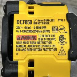 AS-IS DEWALT ATOMIC 20V MAX Lithium-Ion Cordless 1/4 in. Brushless Impact Driver Kit