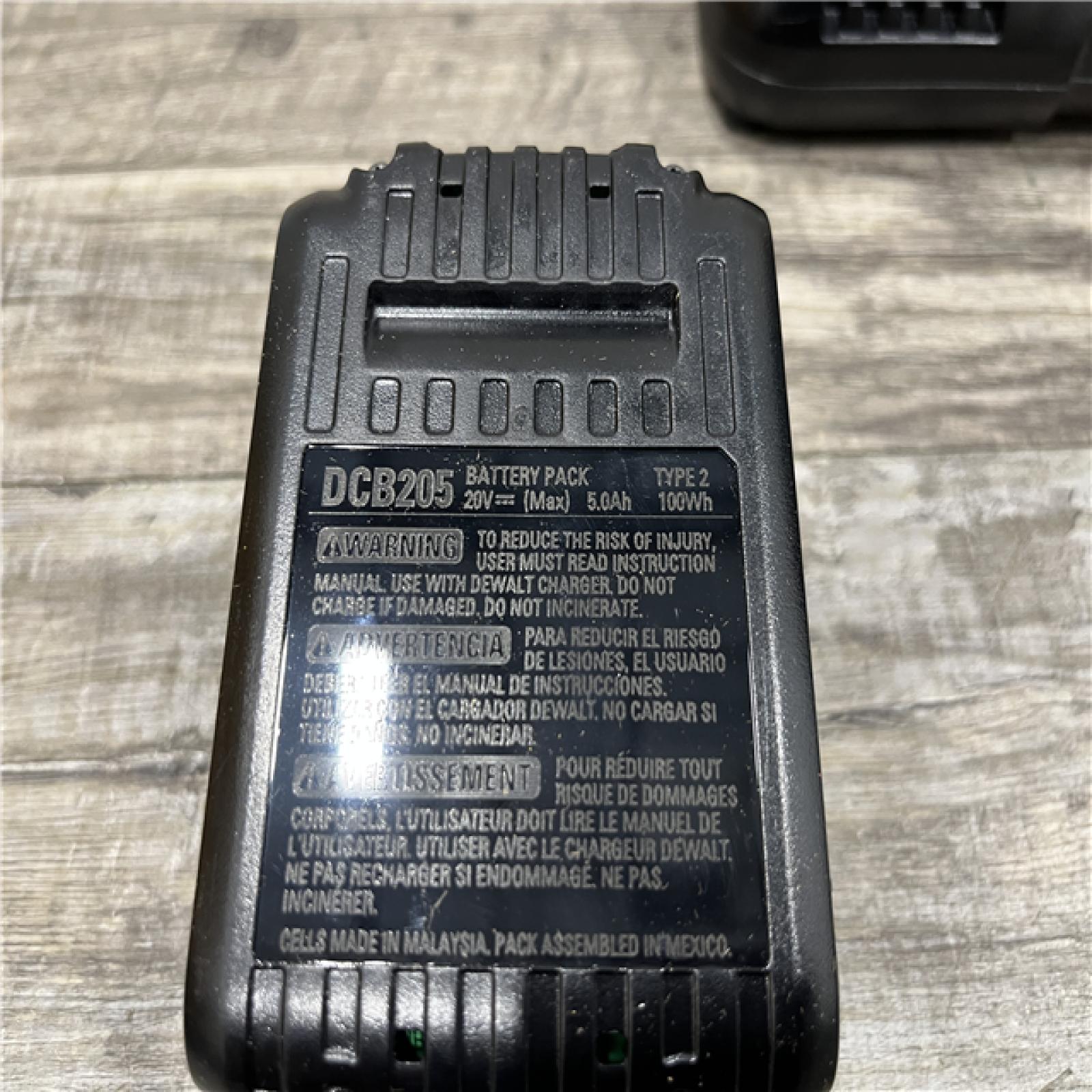 AS-IS DEWALT 20V MAX Lithium-Ion 5.0 Ah Battery and Charger