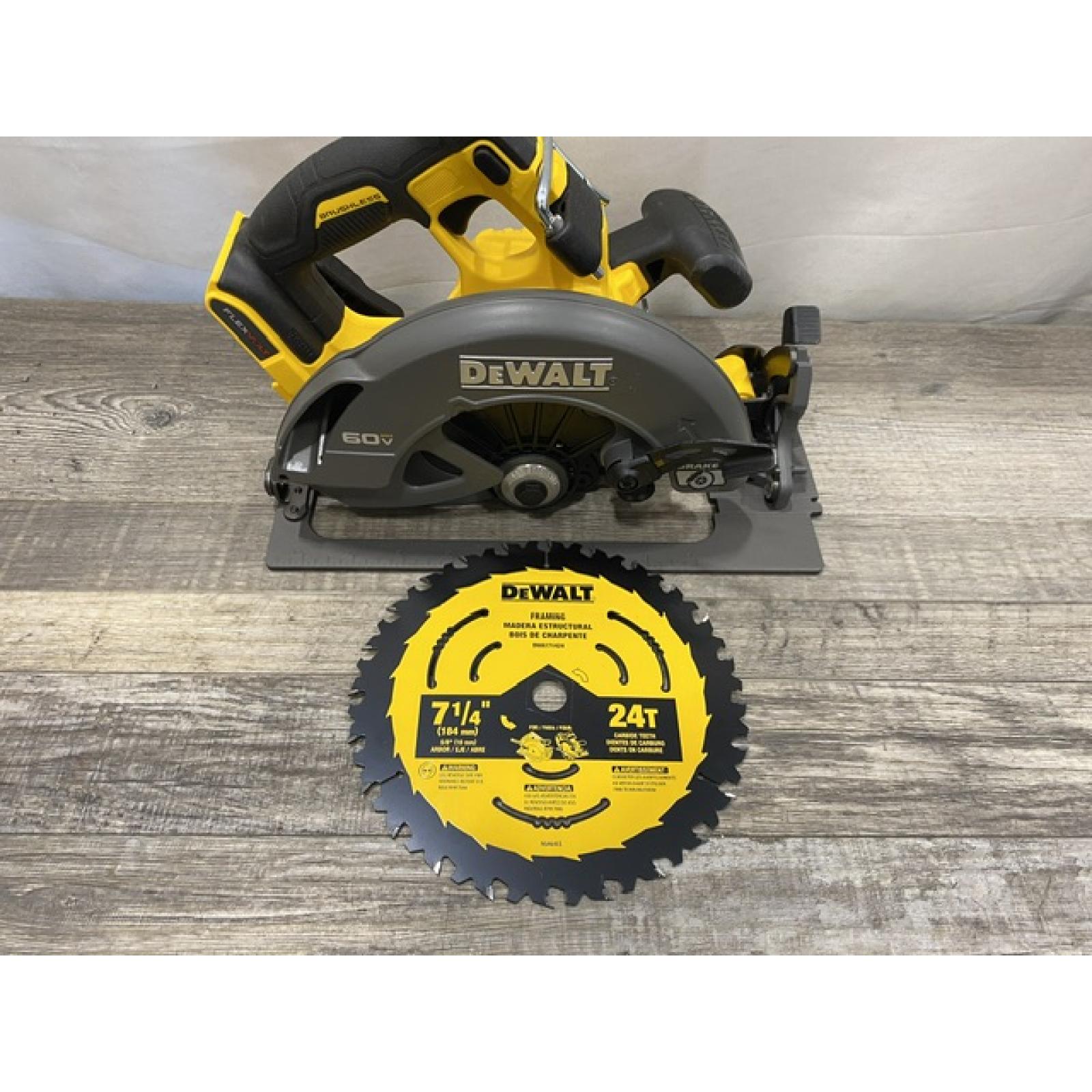 AS-IS DEWALT FLEXVOLT 60V MAX Cordless Brushless 7-1/4 in. Circular Saw with Brake (Tool Only)