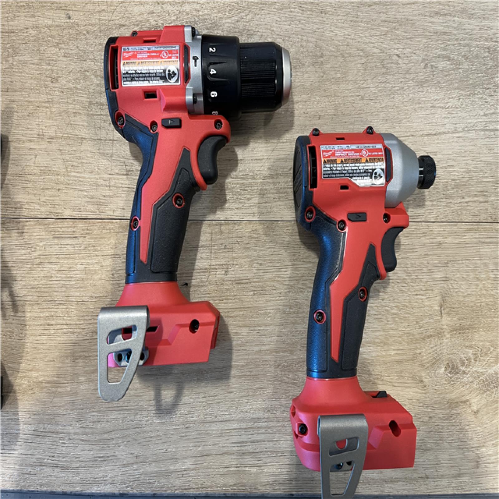 AS-IS Milwaukee 18-Volt Lithium-Ion Brushless Cordless Compact Hammer Drill/Impact Combo Kit