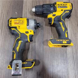 AS-IS DEWALT ATOMIC 20-Volt MAX Lithium-Ion Cordless Combo Kit (2-Tool) with (2) 2.0Ah Batteries, Charger and Bag