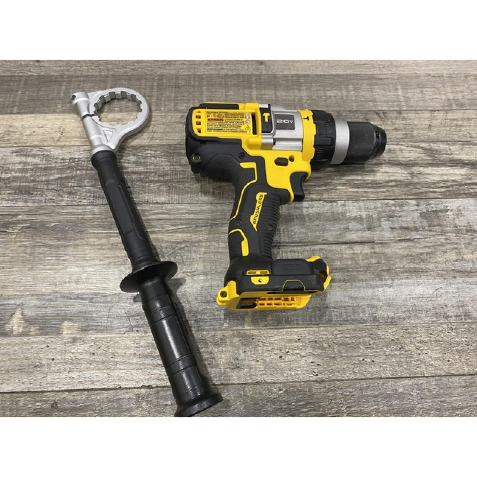 AS-IS DEWALT 20V MAX Brushless Cordless 1/2 in. Hammer Drill/Driver with FLEXVOLT ADVANTAGE (Tool Only)