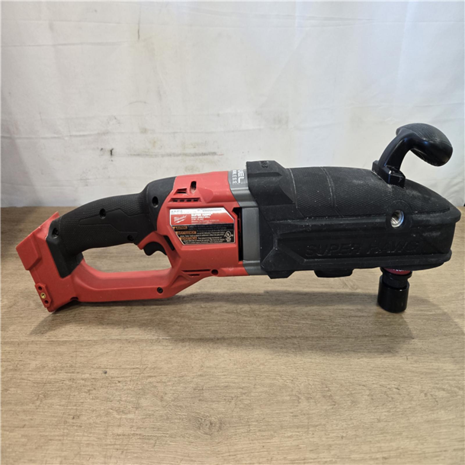 AS-IS Milwaukee FUEL 18V Cordless GEN 2 SUPER HAWG 7/16 in. Right Angle Drill (Tool-Only)