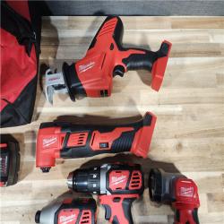 HOUSTON LOCATION - AS-IS M18 18V Lithium-Ion Cordless Combo Kit (5-Tool) with (2) Batteries  Charger and Tool Bag