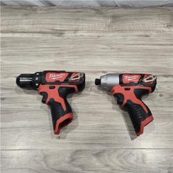 LIKE NEW! -  Milwaukee M12 12VCordless Drill Driver/Impact Driver Combo Kit
