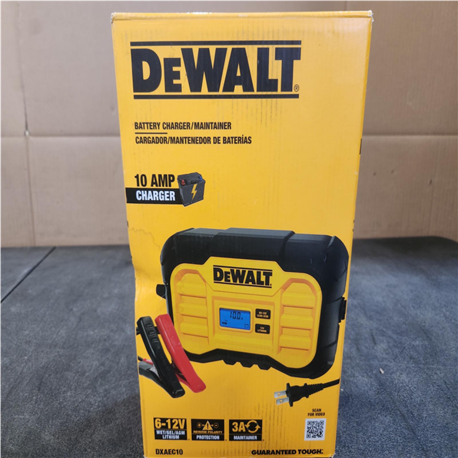Phoenix NEW DEWALT Professional 10 Amp Battery Charger  Battery Maintainer  Battery Trickle Charger - DXAEC10