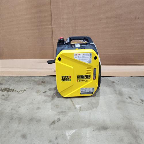 HOUSTON LOCATION - AS-IS CHAMPION 2500/1850-Watt Recoil Start Gasoline/Propane Powered Dual Fuel Inverter Generator with Quiet Technology and CO Shield