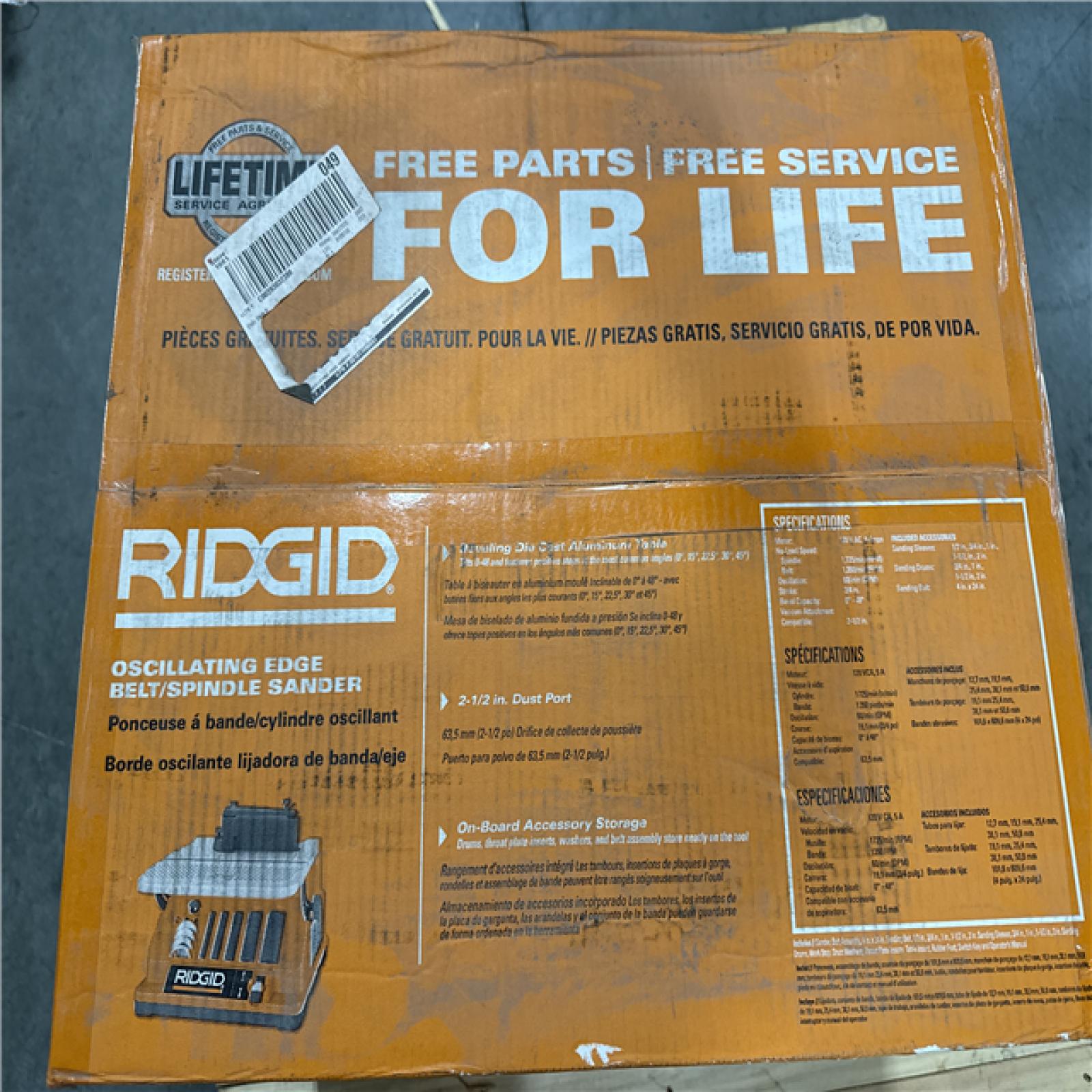 California NEW Ridgid Oscillating Edge Belt/Spindle Sander