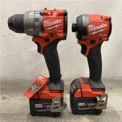 AS-IS Milwaukee FUEL 18V Lithium-Ion Brushless Cordless Hammer Drill and Impact Driver Combo Kit