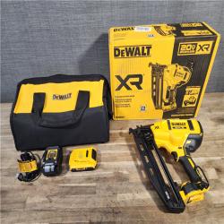 HOUSTON LOCATION - AS-IS DeWalt 20V 16 Gauge Cordless Angled Finish Nailer Kit W/ 2Ah Battery