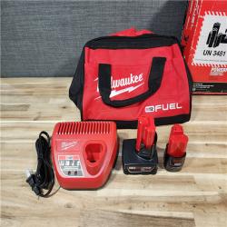 HOUSTON LOCATION - AS-IS Milwaukee FUEL 12-Volt Lithium-Ion Brushless Cordless Hammer Drill and Impact Driver Combo Kit