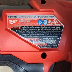 HOUSTON LOCATION - AS-IS (APPEARS LIKE NEW) Milwaukee FUEL 18-Volt Lithium-Ion Brushless Cordless 18-Gauge 1/4 in. Narrow Crown Stapler (Tool-Only)