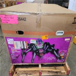 Phoenix NEW Home Accents Holiday 9.5 ft. Long Gruesome Grounds Giant-Sized LED Arachnophobia Spider