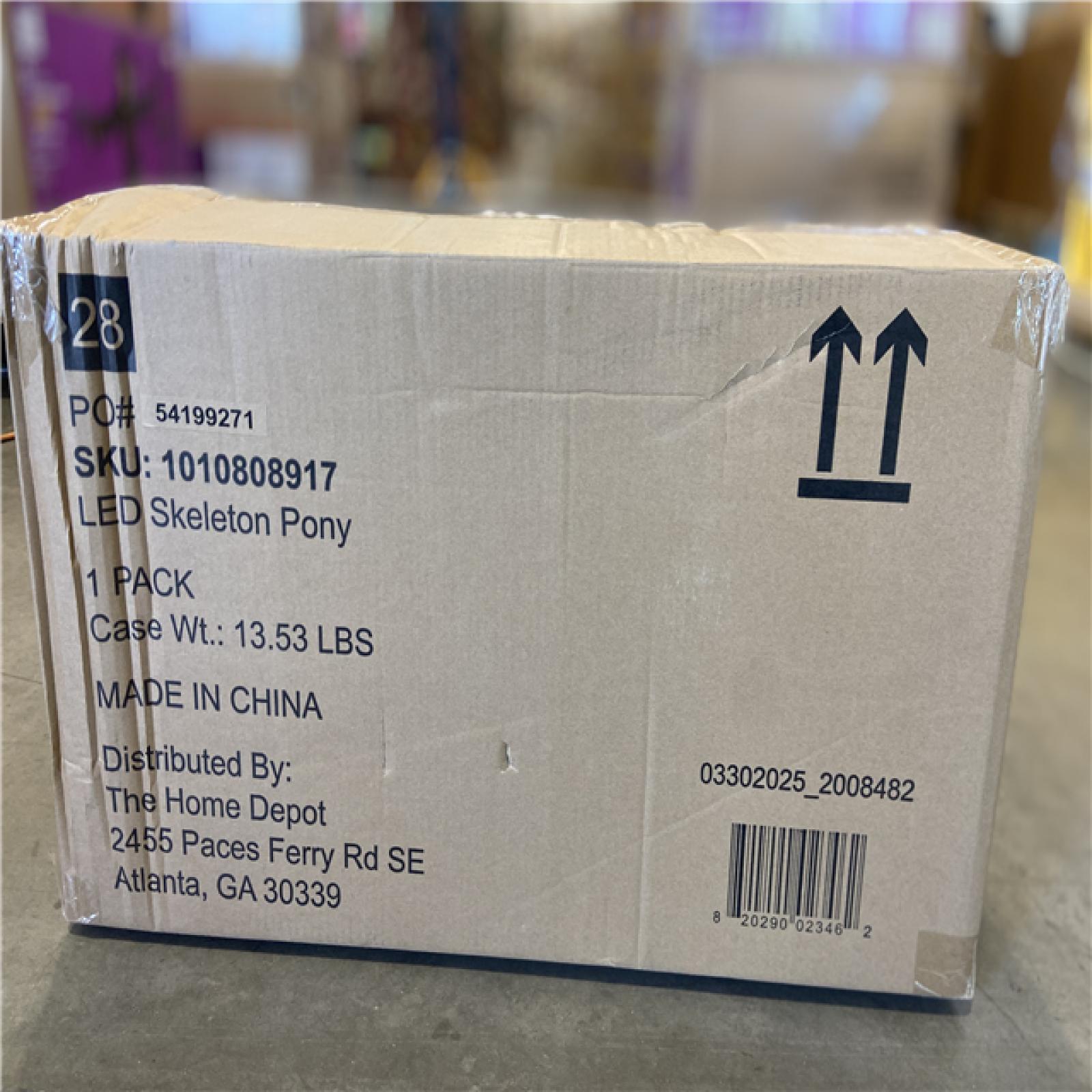 DALLAS LOCATION - Home Accents Holiday 5.5 ft Grave & Bones LED Skeleton Pony