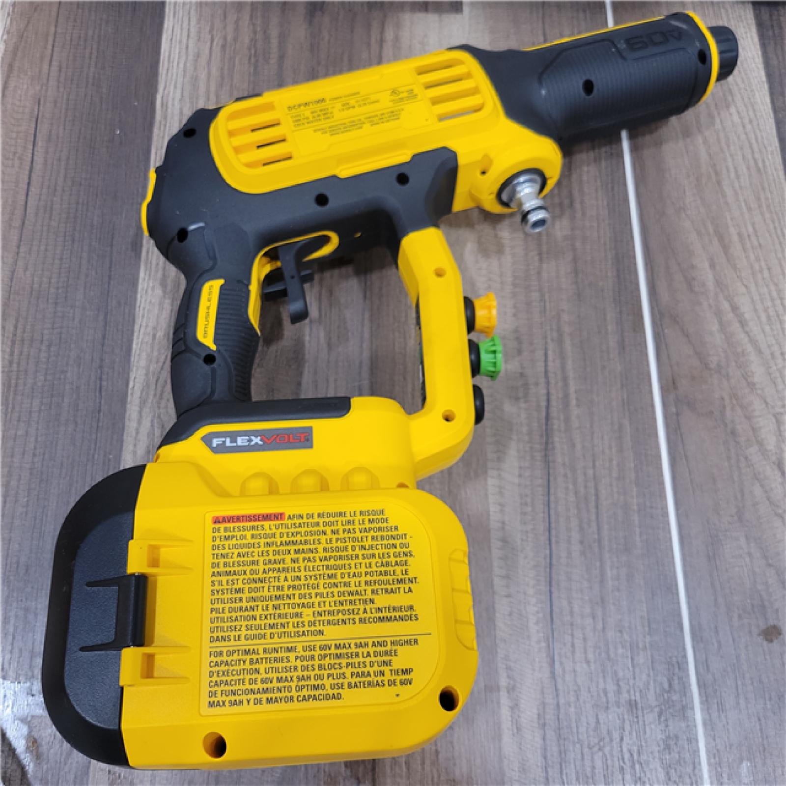 AS-IS  DEWALT FLEXVOLT 60V MAX 1000 PSI 1.0 GPM Cold Water Cordless Battery Power Cleaner (Tool Only)