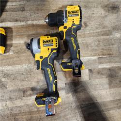 HOUSTON LOCATION - AS-IS Dewalt DCK225D2 20V MAX ATOMIC Brushless Compact Lithium-Ion 1/2 in. Cordless Drill Driver and 1/4 in. Impact Driver Combo Kit with 2 Batteries 2 Ah