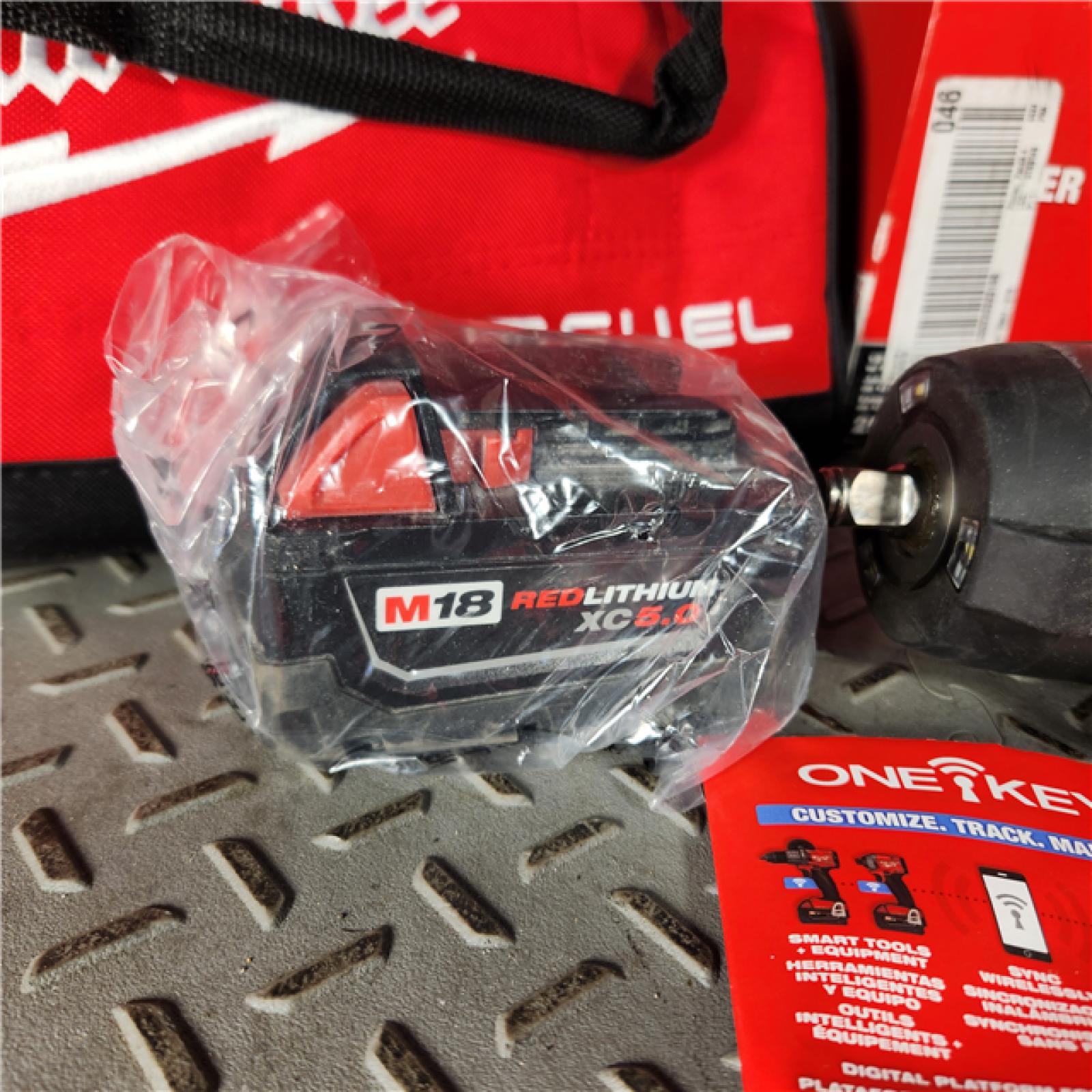 Houston Location - As-Is Milwaukee 2967-21B 18V M18 FUEL 1/2 Brushless Cordless High Torque Wrench W/ Friction Ring Kit 5.0 Ah - Appears IN LIKE NEW Condition