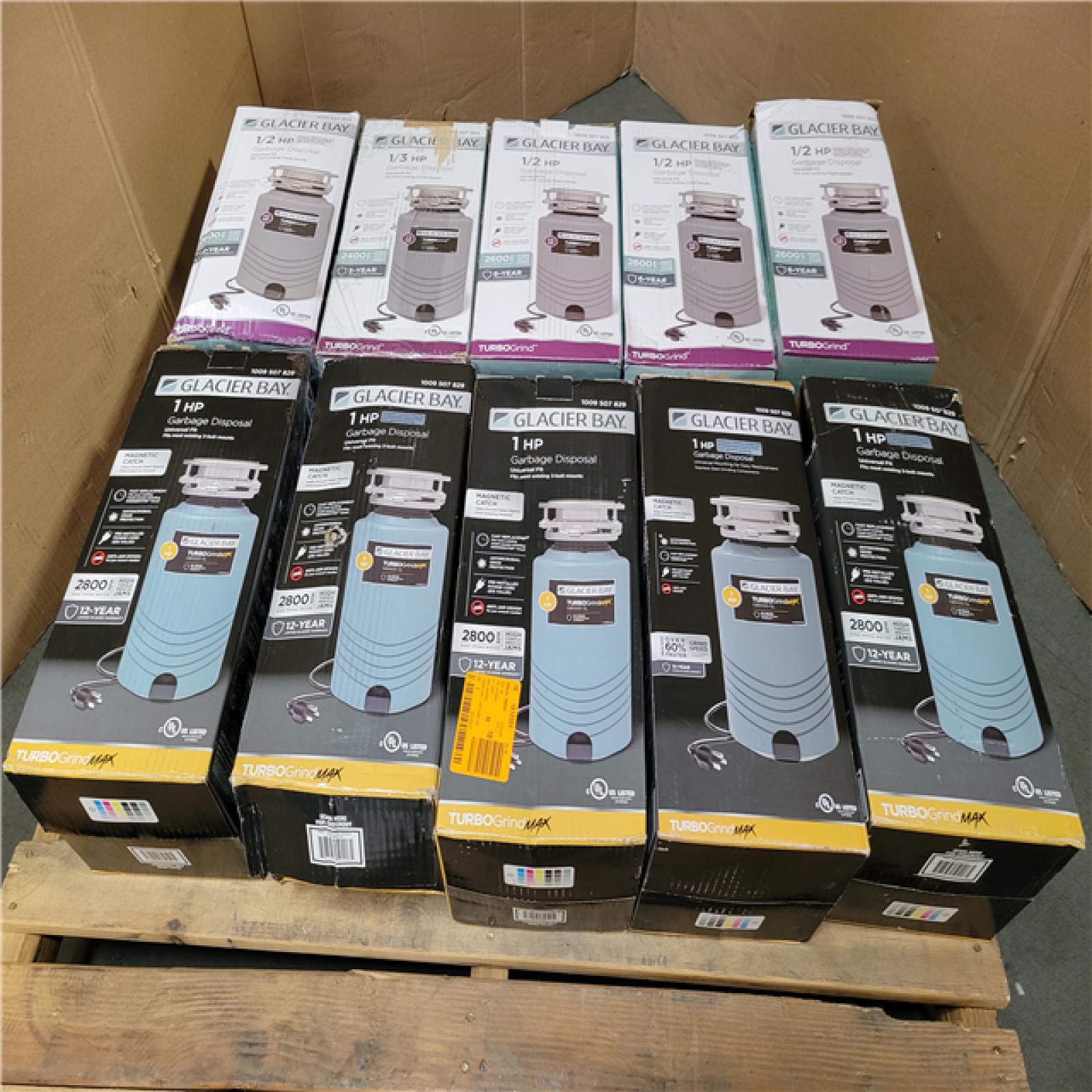 California NEW Glacier Bay Garbage Disosal (10 pieces)