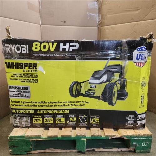 Phoenix NEW RYOBI 80V HP Brushless Battery Cordless Electric 30 in. Multi-Blade Lawn Mower with Battery and Charger